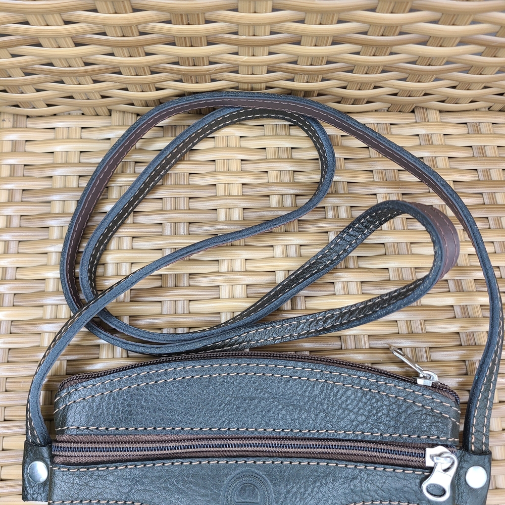 Cartera Bandolera Brown Leather Crossbody Bag Small - Picture 14 of 15